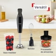 thumbnail image 3 of Batidora de Inmersión T-fal Daily Chef 300 W Negro con 2 velocidades Vaso de 800 ml Batidor y Picador de 500 ml HB5538X0, 3 of 8