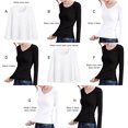thumbnail image 2 of Camiseta térmica sin costuras Minnieouse para mujer en negro y blanco, 2 of 6