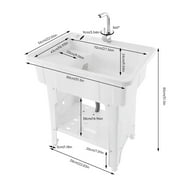 Miumaeov Utility Sink with Faucet, Polypropylene