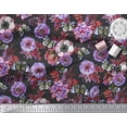 thumbnail image 3 of Soimoi Orange Poly Georgette Fabric Leaves,Insect & Anemone Flower Print Sewing Fabric BTY 42 Inch Wide, 3 of 3