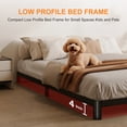 thumbnail image 6 of Bedofmine 6" Full Size Bed Frame Metal Platform Heavy Duty, No Box Spring Needed, Easy Assembly, Rounded Corners, Black, 6 of 9