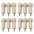 thumbnail image 1 of 12 Pcs Wall Mounted Clothes Rack Punch- Hooks Bedroom Wall Hanger Clothes Pegs Hooks Wood Hat Rack Wooden Wall Hook, 1 of 3