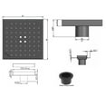 thumbnail image 3 of SereneDrains 304 Stainless Steel 6 Inch Square Oil Rubbed Bronze Shower Drain Kit for Tile Floor Drain Grate Cover Hair Catcher Trap Strainer Filter, 3 of 7
