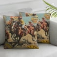 thumbnail image 3 of nygtbtfer Throw Pillow Cover Real Far East Round Up Win Ride Wreath Pillow Decorative Men Women Boy Girl Room for Home Couch White, 3 of 7