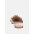 thumbnail image 4 of ASTRE Pearl Embellished Shimmer Mules In Blush, 4 of 7