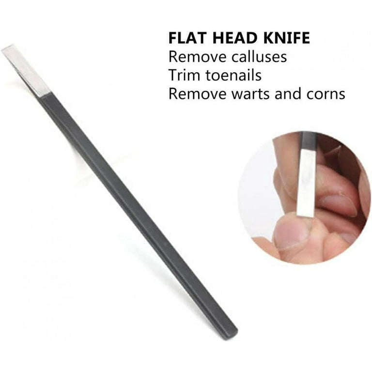 TIERPOP Manicure Pedicure Tools Stainless Steel Ingrown Toenail Correction  Foot Callus File Blade Dead Skin Remover Nail Knife 