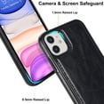 thumbnail image 6 of for iPhone 11 PU Leather Back Case, Built-in Invisible Stand [Compatible with Magsafe] Protective Slim Kickstand Anti-fall Phone Cover Compatible with iPhone 11, Black, 6 of 8