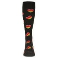 thumbnail image 2 of MeMoi Men's Rainbow Heart Bamboo Blend Novelty Crew Sock - Mens - Male, 10-13, Black, 2 of 3
