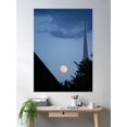 thumbnail image 2 of Moonlit Steeple Poster Wall Art, Modern Wall Decor, 24x36 UNFRAMED, 2 of 2