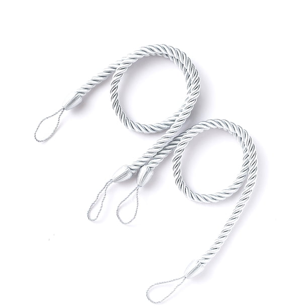 Sujetador de cortina Naiovety 2 piezas poliéster Gris decorativo