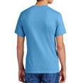 thumbnail image 2 of Mens Crew Neck Short Sleeve Cotton Tall Tshirts Casual Summer Lightweight T Shirt Aquatic Blue LT, 2 of 5