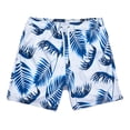 thumbnail image 1 of Men Swim Shorts Elastic Drawstring Mesh Lining Side Pocket Quick Dry Men's Bathing Suit for Party Beach Surfing White S, 1 of 6