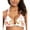 White, variant on RACHEL RACHEL ROY Women's White Floral Stretch Tie Bikini Fixed Cups Deep V Neck Halter Swimsuit Top S