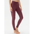 thumbnail image 4 of Women's High Waist Lounge Leggings Ultra Soft Workout Running Yoga Pants, Wine Red, S, 4 of 7