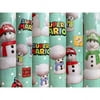 NS Super Mario Marios Bro. and Luigi Holiday Christmas Greetings Party Festive Gift Wrap Wrapping Paper 20 Sq. Ft. 1 ROLL