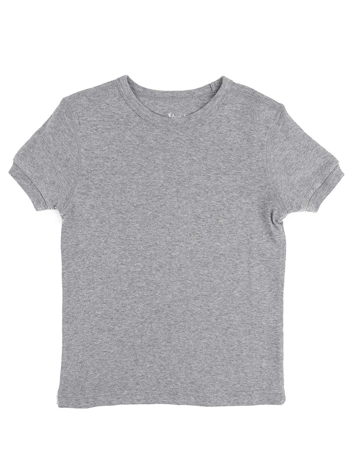 Leveret Short Sleeve Top Boys Girls Kids T-Shirt 100% Cotton (Dark Grey,Size 6 Years) - image 3 of 10