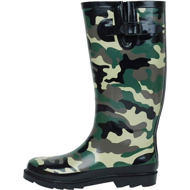 thin calf rain boots