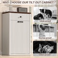 thumbnail image 5 of HARIPUL 13 Gallon Tilt Out Trash Cabinet, Freestanding Kitchen Trash Cabinet,White, 5 of 8