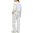 thumbnail image 5 of ATOGUTA Teen Girl Outfits Long Sleeve Jacket and Wide Leg Denim Pants Girls Clothing Sets 2PC Summer Outfits Size 3T-13, White, 5 of 6
