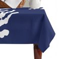 thumbnail image 4 of Coral Navy Blue Table Cloth Waterproof Tablecloths, Coastal Ocean Marine Nautical Beach Tablecloth Dining Table Cover for Kitchen Party Tabletop Outdoor, Rectangle Tablecloth 60x102 Inch, 4 of 9