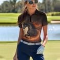 thumbnail image 4 of Whosucclay Anti Fade Tennis Shirts for Golf Shopping Outdoor, Polyester Breathable Moisture Wicking Polo Shirts, Flaming Horse Art Size XX-Large, 4 of 10