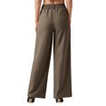 thumbnail image 2 of Pantalones de trabajo Willit de pierna ancha y cintura alta para mujer, color marrón, talla S, 2 of 6