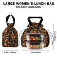 thumbnail image 5 of Halloween Spider Bat Pattern Drawstring Lunch Bag Women - Drawstring Lunch Bag Insulated for Work Office - Stain-Resistant Large Lunchbags for Women with Multi-Pockets, 5 of 6