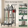 thumbnail image 4 of UNTIMATY Garden Tool Organizer with Wheels Garage Tool Rack with Hooks and Shelves Rolling Yard Tool Storage for Garage Shed Workshop, 4 of 10