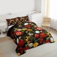 thumbnail image 3 of Castle Fairy Female Men Adults Colorful Flowers Bedding Comforter Set 2pcs,Spring Garden Twin Comforter Sets Microfiber,Vintage Aesthetic Breathable Bedding Set,Lightweight Room Decor,Reversible, 3 of 8