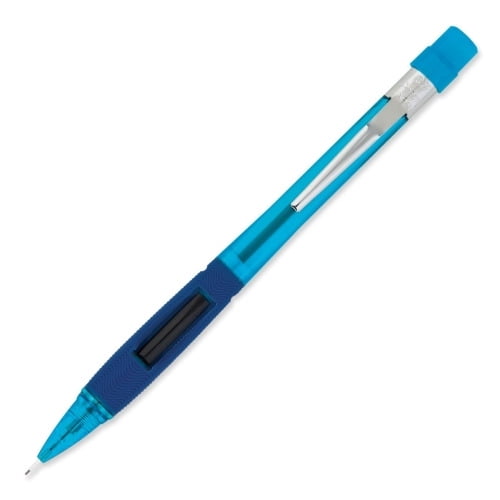 Pentel Quicker Clicker Mechanical Pencil HB Lead - 0.5 mm Lead Diameter - Refillable - Transparent Blue Barrel - 1 Each