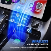 Wireless CarPlay Adapter for Cars Effortlessly Transforms Wired CarPlay to Wireless Designed for Built-in CarPlay Vehicles Fast and Connection Easy to Install