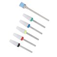 5pcs Nail Art Drill Bits Set Cleaning Brush Remove Dead Skin Ceramic