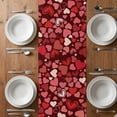 thumbnail image 6 of Valentine's Day Table Runner - 120 Inch Long, Kitchen Dining Table Runner Dresser Scarves, Love Heart Modern Art Romantic Farmhouse Decor for Coffee Tables Wedding Party Banquet, 6 of 8