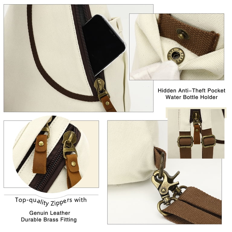 Canvas Sling Bag - Small Crossbody Backpack Shoulder Casual  display picture 1