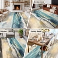thumbnail image 6 of Coastal Beach Large Area Rugs for Bedroom Living Room, Soft Non Slip Carpet Bedside Rug, Abstract Oil Painting Ocean Wave Rectangular Floor Cover Kitchen Accent Rug 6'x9' for Dining Room/Office, 6 of 9