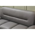 thumbnail image 2 of Kingway Furniture Zebra Faux Leather Sofa with Pillow Armrests in Gray, 2 of 7