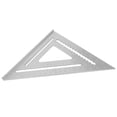thumbnail image 2 of Regla triangular de 12 pulgadas, ángulo recto, herramienta de medición de transportador de carpintería de aluminio blanco a prueba de óxido (perfil de aluminio), 2 of 8