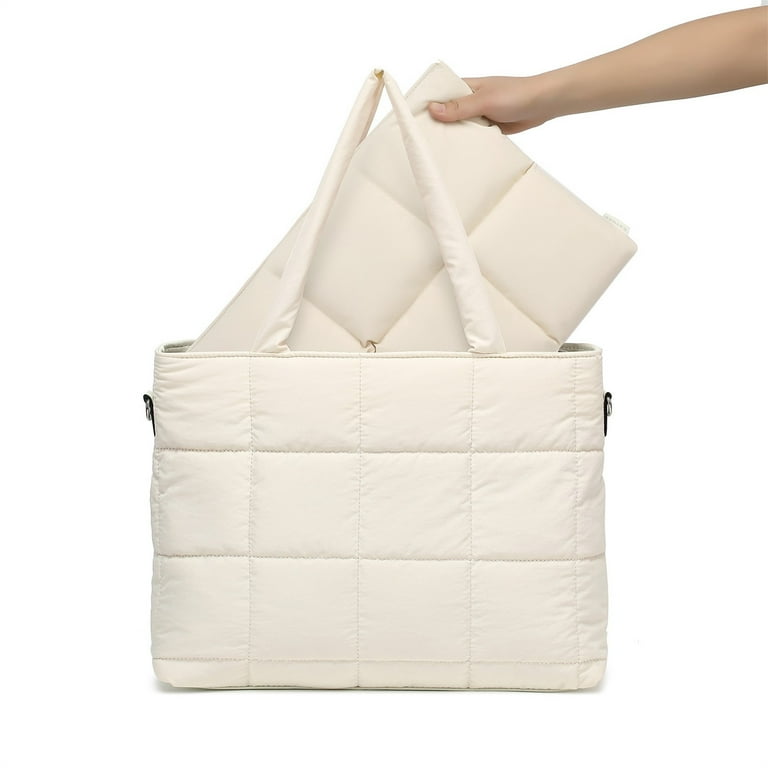 Puffy Laptop Sleeve 13 Inch 14 Inch, Quilted Puffer Laptop Carrying Case Pillow Case Compatible Macbook Air M4 2025 M3 M2 M1 Macbook Pro M4 Pro Max Ri
