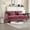 WINE RED, variant on Mid Century Modern Chenille 2 - Comfy Couch For Bedroom And Living Room, Brown Wood Legs, Wine Red, Thick Seat Cushion Fabric Bedroom, Extra Deep