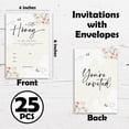 thumbnail image 2 of 25 Sets Wildflower Baby Shower Invitations,A Little Honey Is On The Way Baby Shower Invites With Envelopes,Book Request Cards,Diaper Raffle Tickets,Gender Reveal Party Favors & Supplies-A04, 2 of 6