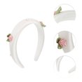 thumbnail image 3 of Accesorios Únicos 1 Pc Diademas de Perlas de Rosa Francesa Blanca, 3 of 6