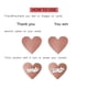 thumbnail image 2 of Rollo de pegatinas de corazones a rayas en oro rosa, 300 pegatinas, Navidad, 2 of 5