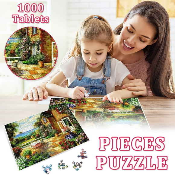 Toys Games Kids,Christmas Decorations,Baby Toys Clearance,Novelty Gag Toys for Girls Boys,Christmas Gifts for Kids,1000 Large Adult and Children's Puzzle Festival Gift Virtual Puzzle Christmas