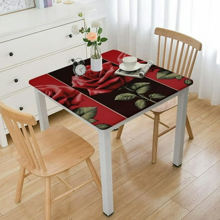 

Gothic Rose Print Square Tablecloth Washable Table Cover for Square Tables Kitchen Dining Room Home Kitchen Dining Party Indoor and Outdoor Dining