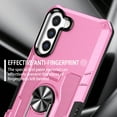 thumbnail image 6 of Allytech for Samsung Galaxy S23 FE Phone Case with Ring Holder, Anti-Fingerprint Non-slip Anti-Drop Heavy Duty Corner Protection Rotating Ring Stand Cover Case for Samsung S23 FE 5G 6.4", Pink, 6 of 10