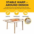 thumbnail image 4 of Fall Pumpkin Table Cloths for 6 Foot Rectangle Tables, Thanksgiving Autumn Leaves Floral Patio Waterproof Elastic Fitted Tablecloths, Washable Rectangular Table Cover for Camping, 4 of 8