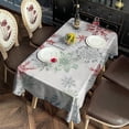 thumbnail image 2 of Holiday Christmas Rectangle Tablecloths Colorful Snowflake Table Clothes 60x102inch Polyester Waterproof and Reusable Tableclothes for Dining Kitchen Parties Weddings and Outdoor Use, 2 of 5