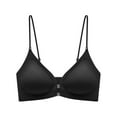thumbnail image 4 of Bras for Women Front Closure! Comdrip Front Closure Bras for Women with Metal Snap and Wireless Racerback Bra Comfortable Bralette Bras for Women No Underwire Black L, 4 of 7