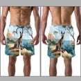 thumbnail image 3 of luoweisi Men's Beach Shorts Quick Dry Swim Trunks with Mesh Lining Kangaroo L, 3 of 5