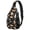 Corgi and Box Black Pattern, variant on Cavalier King Charles Spaniel and Dog Paw Sling Backpack, Unisex Hiking Chest Pack with Side Mesh Pockets, Earphone Hole Port Gift Ideas for Travel Shopping Commuting